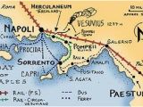 Map Of Italy sorrento Circumvesuviana Train Line Naples to sorrento Italy