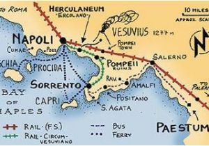 Map Of Italy sorrento Circumvesuviana Train Line Naples to sorrento Italy