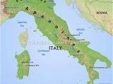 Map Of Italy with Mountains and Rivers Simple Italy Physical Map Mountains Volcanoes Rivers islands