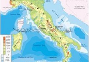 Map Of Italy with Rivers and Mountains Simple Italy Physical Map Mountains Volcanoes Rivers islands