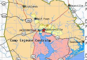 Map Of Jacksonville north Carolina Map Of Jacksonville north Carolina Bnhspine Com