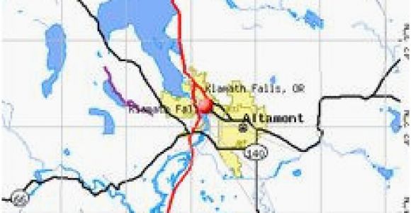 Map Of Klamath County oregon Map Klamath Falls oregon Secretmuseum