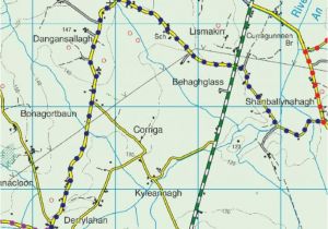 Map Of Knock Ireland No 5 Couraguneen to Clonakenny Heritage Walk Blue
