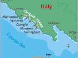 Map Of La Spezia Italy Cinque Terra Riomaggiore Has the Most Services but Manarola is