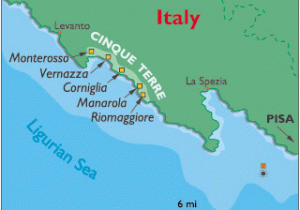 Map Of La Spezia Italy Cinque Terra Riomaggiore Has the Most Services but Manarola is