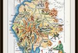 Map Of Lake District In England England Map Jacques Liozu 1956 Lake District Wordsworth Great Britain United Kingdom Frameable Wall Art History Geography Teacher