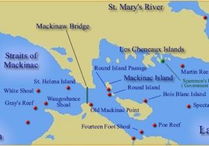 Map Of Lake Michigan Shipwrecks the Straits Of Mackinac Here the Waters Of Lake Huron Lake