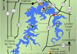 Map Of Lakes In Georgia Map Of Pomme De Terre Lake Hermitage Mo Picture Of Lakeview