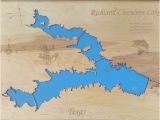Map Of Lakes In Texas Richland Chambers Lake Texas Wood Laser Cut Map Phds On Artfire