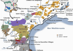 Map Of Languedoc Region France La Carte Des Vins Du Languedoc Roussillon Vins En 2019
