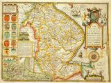 Map Of Lincolnshire England Map Of Lincolnshire Art Prints by John Speed Magnolia Box