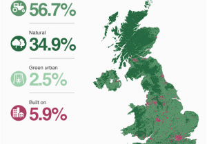 Map Of Local Authorities England How Much Of Your area is Built On Bbc News