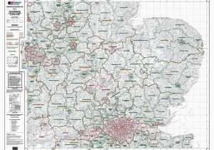 Map Of Local Authorities In England Os Administrative Boundary Map Local Government Sheet 6