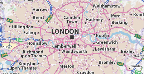 Map Of London England and Surrounding area London Map Detailed Maps for the City Of London Viamichelin