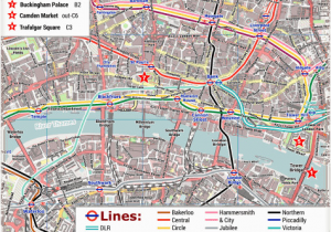 Map Of London England with tourist attractions London Pdf Maps with attractions Tube Stations