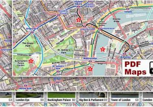 Map Of London England with tourist attractions London Pdf Maps with attractions Tube Stations