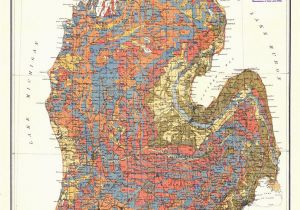 Map Of Lower Peninsula Michigan Amazon Com Historic Map 1911 Map Of the Surface formations Of the