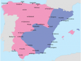 Map Of Mainland Spain Spanish Civil War Wikipedia