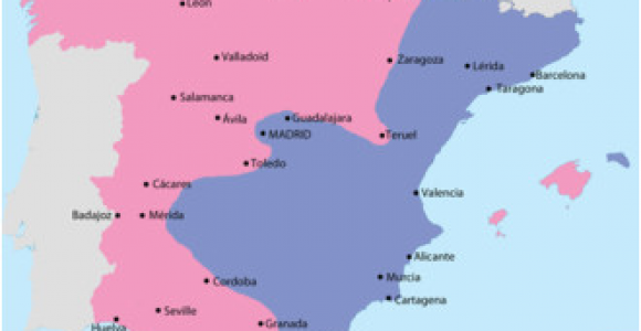 Map Of Mainland Spain Spanish Civil War Wikipedia