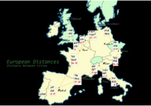 Map Of Major Cities In Europe How Far Apart are Major Cities In Europe Europe In 2019