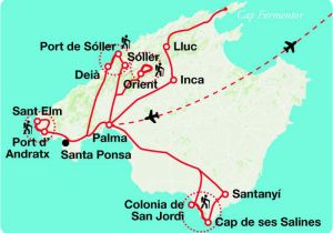 Map Of Mallorca Spain Wanderreise Mallorca