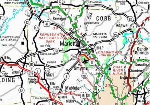 Map Of Marietta Georgia County Of Cobb Georgiainfo