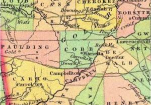 Map Of Marietta Georgia County Of Cobb Georgiainfo