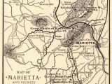 Map Of Marietta Georgia Map Of Marietta In 1864 Marietta Com