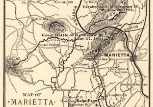 Map Of Marietta Georgia Map Of Marietta In 1864 Marietta Com