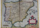 Map Of Medieval Spain 1570 theatrum orbis Terrarum by ortelius Abraham Art