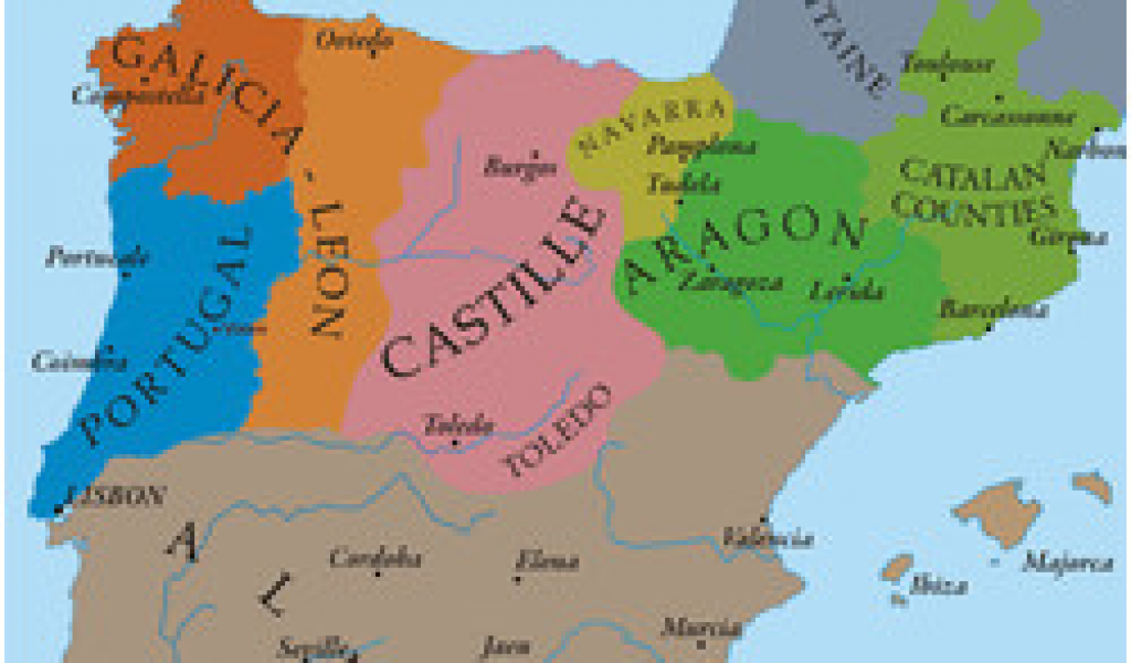 Medieval Spain Map