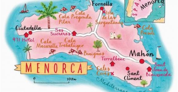 Map Of Menorca Spain Pinterest