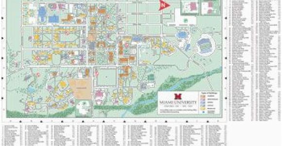 Map Of Miami Ohio Oxford Campus Map Miami University Click to Pdf Download Trees