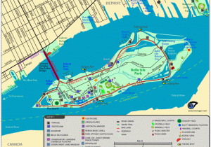 Map Of Michigan Casinos Map Of Belle isle Park In Detroit Mi Michigan Belle isle