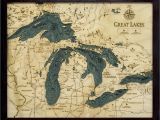 Map Of Michigan Great Lakes Bathymetric Maps Michigan Scrimshaw Gallery