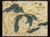 Map Of Michigan Great Lakes Bathymetric Maps Michigan Scrimshaw Gallery