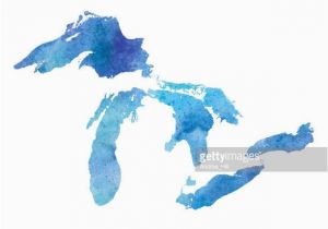 Map Of Michigan Great Lakes Great Lakes Stock Illustrations and Cartoons