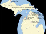 Map Of Michigan Inland Lakes List Of Lakes Of Michigan Revolvy