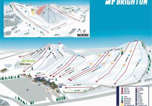 Map Of Michigan Ski Resorts Mt Brighton Trail Map Onthesnow