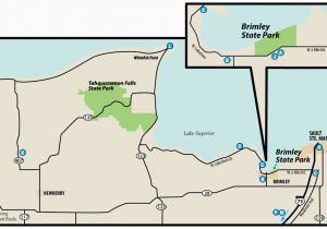 Map Of Michigan State Parks Camping Brimley State Parkmaps area Guide Shoreline Visitors Guide
