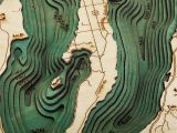 Map Of Michigan Traverse City Grand Traverse Bay Leelanau Wood Map 3d Nautical topographic Chart