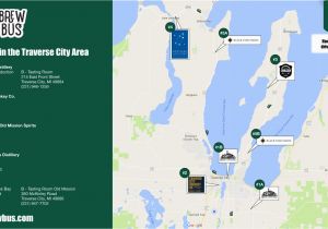 Map Of Michigan Traverse City tour the Distilleries In Traverse City Tc Brew Bus