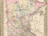 Map Of Michigan Wisconsin and Minnesota Old Historical City County and State Maps Of Minnesota