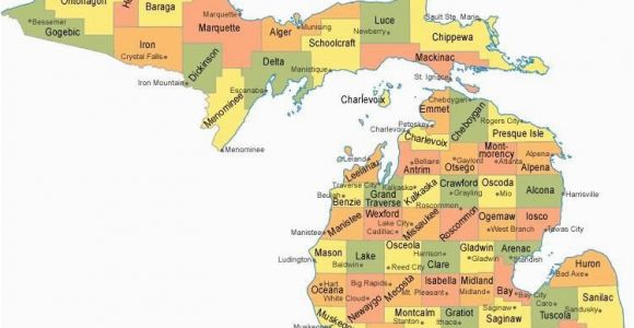 Map Of Michigan with Counties Michigan Counties Map Maps Pinterest Michigan County Map and
