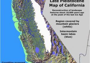 Map Of Mid California California Glaciation Ice Age Coastal Maps Historical Maps Map