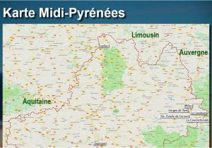 Map Of Midi Pyrenees Region France Midi Pyrenees Reisefuhrer