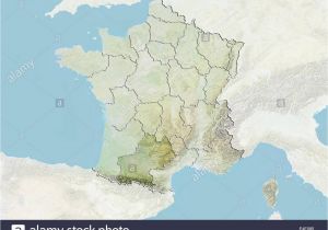 Map Of Midi Pyrenees Region France toulouse Karte Stockfotos toulouse Karte Bilder Alamy
