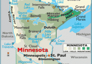 Map Of Minnesota and north Dakota Minnesota Latitude Longitude Absolute and Relative Locations