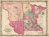 Map Of Minnesota and north Dakota Old Historical City County and State Maps Of Minnesota
