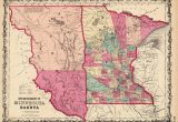 Map Of Minnesota and south Dakota Old Historical City County and State Maps Of Minnesota